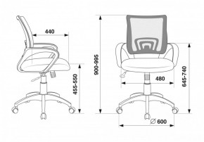 Кресло Бюрократ CH-695N/R/TW-11 красный TW-35N черный TW-11 в Агрызе - agryz.ok-mebel.com | фото 3