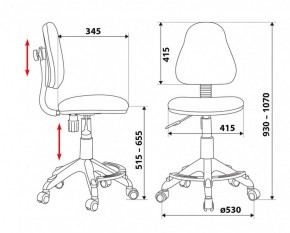 Кресло детское Бюрократ KD-4-F/TW-96-1 оранжевый TW-96-1 в Агрызе - agryz.ok-mebel.com | фото 3