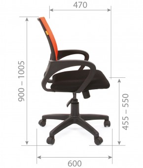 Кресло для оператора CHAIRMAN 696 black (ткань TW-11/сетка TW-01) в Агрызе - agryz.ok-mebel.com | фото 5
