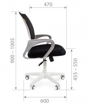Кресло для оператора CHAIRMAN 696 white (ткань TW-16/сетка TW-66) в Агрызе - agryz.ok-mebel.com | фото 4