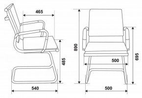Кресло для посетителя Бюрократ CH-993-Low-V/gold золотистый в Агрызе - agryz.ok-mebel.com | фото 3