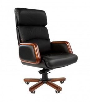 Кресло для руководителя CHAIRMAN 417 (Натуральная кожа) Черное в Агрызе - agryz.ok-mebel.com | фото