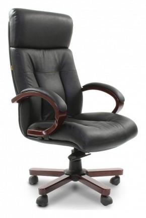 Кресло для руководителя Chairman 421 черный/орех темный, черный в Агрызе - agryz.ok-mebel.com | фото