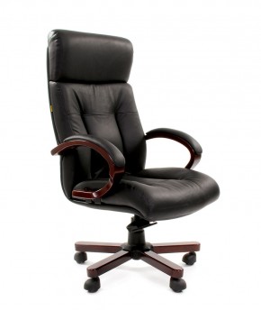 Кресло для руководителя CHAIRMAN  421 (Натуральная кожа) Черное в Агрызе - agryz.ok-mebel.com | фото