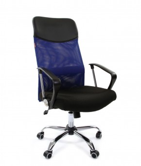 Кресло для руководителя CHAIRMAN 610 N (15-21 черный/сетка синий) в Агрызе - agryz.ok-mebel.com | фото