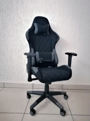 Кресло геймерское Barneo K-51 (черная ткань серые вставки) в Агрызе - agryz.ok-mebel.com | фото