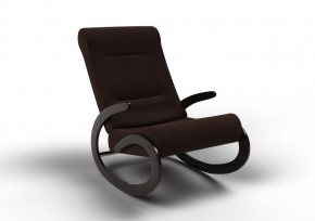 Кресло-качалка Мальта 10-Т-Ш (ткань/венге) ШОКОЛАД в Агрызе - agryz.ok-mebel.com | фото