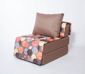 Кресло-кровать бескаркасное Харви (коричневый-геометрия браун) в Агрызе - agryz.ok-mebel.com | фото