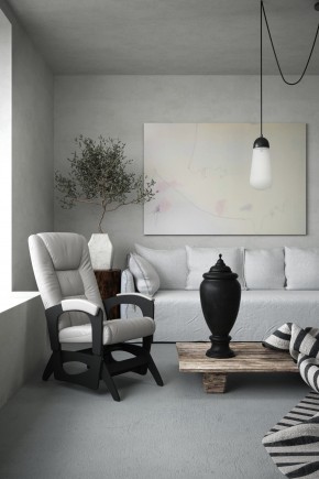 Кресло маятниковое Леон 29-К-КР (экокожа/крем) в Агрызе - agryz.ok-mebel.com | фото