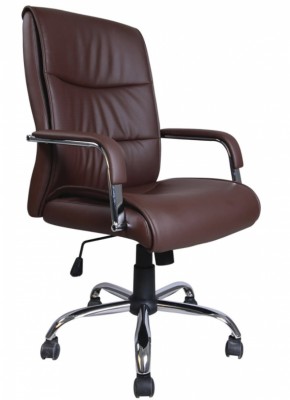 Кресло офисное BRABIX "Space EX-508" (экокожа, хром, коричневое) 531164 в Агрызе - agryz.ok-mebel.com | фото
