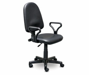 Кресло офисное Престиж+ (черный кожзам PV-1) г/п 140/ПВМ/ гольф в Агрызе - agryz.ok-mebel.com | фото