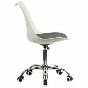 Кресло стул BRABIX "Eames MG-310 CH", хром, пластик белый, ткань серая, 532924 в Агрызе - agryz.ok-mebel.com | фото 3