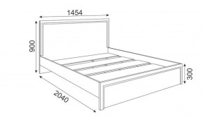 Кровать 1.4 М16 Стандарт с настилом Беатрис (Орех гепланкт) в Агрызе - agryz.ok-mebel.com | фото