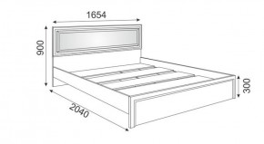 Кровать 1.6 М09 с мягкой спинкой и настилом Беатрис (Орех гепланкт) в Агрызе - agryz.ok-mebel.com | фото