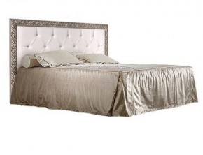 Кровать 2-х спальная (1,6 м) Тиффани штрих-лак/серебро с мягким изголовьем (ТФКР-2) в Агрызе - agryz.ok-mebel.com | фото