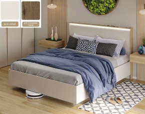 Кровать (Бело-серый U775 ST9/Дуб Галифакс Табак) 1600 в Агрызе - agryz.ok-mebel.com | фото