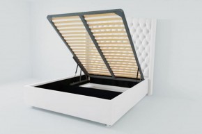 Кровать Берлин ЛЮКС с ПМ 900 (экокожа белая) в Агрызе - agryz.ok-mebel.com | фото