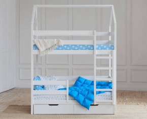 Кровать-домик двухъярусная 80*190 Белый в Агрызе - agryz.ok-mebel.com | фото 5
