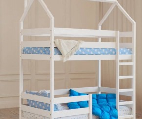 Кровать-домик двухъярусная 80*190 Белый в Агрызе - agryz.ok-mebel.com | фото 6