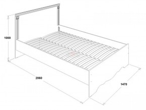 Кровать двойная Ольга 1Н + 2-а ящика (1400*2000) в Агрызе - agryz.ok-mebel.com | фото 3