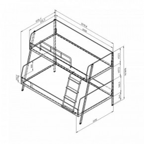 Кровать двухъярусная Дельта Лофт-20.02.04 Белый в Агрызе - agryz.ok-mebel.com | фото 2