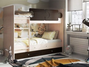 Кровать двухъярусная "Тетрис" (щиты) с бортиками + ящики в Агрызе - agryz.ok-mebel.com | фото 3