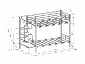 Кровать двухъярусная "Толедо" Черный/Венге в Агрызе - agryz.ok-mebel.com | фото 2