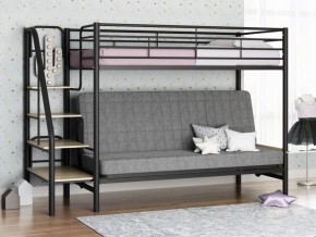 Кровать двухъярусная с диваном "Мадлен-3" (Черный/Серый) в Агрызе - agryz.ok-mebel.com | фото