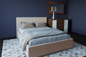 Кровать Корсика с ПМ 1400 (экокожа бежевая) в Агрызе - agryz.ok-mebel.com | фото 2