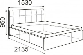 Кровать Изабелла с латами Newtone cacao 1400x2000 в Агрызе - agryz.ok-mebel.com | фото