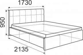 Кровать Изабелла с латами Newtone cacao 1400x2000 в Агрызе - agryz.ok-mebel.com | фото 2