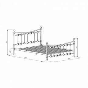 Кровать металлическая "Эльда" Черный/Золото в Агрызе - agryz.ok-mebel.com | фото 2