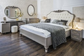 Кровать Мокко 1600 с мягким изголовьем + основание (серый камень) в Агрызе - agryz.ok-mebel.com | фото