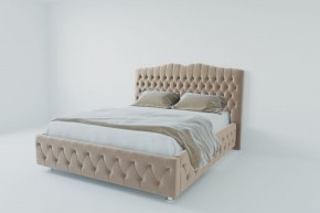 Кровать Нягань с ПМ 2000 (велюр светло-серый) в Агрызе - agryz.ok-mebel.com | фото 2