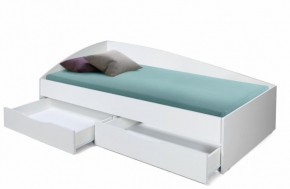 Кровать одинарная "Фея - 3" асимметричная 2000х900 (белая) в Агрызе - agryz.ok-mebel.com | фото 2