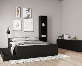 Кровать ОРИОН двухспальная с ортопедическим основанием 160х200, цвет Дуб Венге в Агрызе - agryz.ok-mebel.com | фото 3