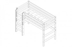 Кровать полувысокая с прямой лестницей Соня (Вариант 5) в Агрызе - agryz.ok-mebel.com | фото 4