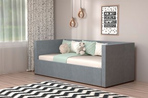 Кровать с ПМ (арт.030) (с/м 900*2000мм) (б/матр), ткань серый в Агрызе - agryz.ok-mebel.com | фото