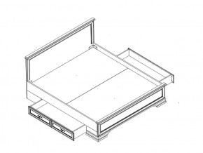 Кровать S320-LOZ/180+выкатные тумбы (МС Кентаки) каштан в Агрызе - agryz.ok-mebel.com | фото