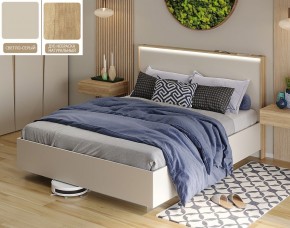 Кровать (Светло-серый U750 ST9/Дуб Небраска натуральный) 1600 в Агрызе - agryz.ok-mebel.com | фото