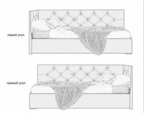 Кровать угловая Мия интерьерная +основание (120х200) в Агрызе - agryz.ok-mebel.com | фото 2