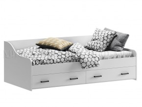 ВЕГА NEW Кровать 900 с настилом ЛДСП (Белый глянец/белый) в Агрызе - agryz.ok-mebel.com | фото 1