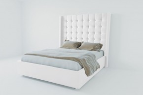 Кровать Венеция ЛЮКС с ПМ 1600 (экокожа белая) в Агрызе - agryz.ok-mebel.com | фото 2