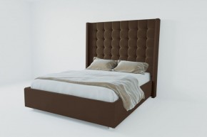 Кровать Венеция ЛЮКС с ПМ 1800 (экокожа коричневая) в Агрызе - agryz.ok-mebel.com | фото