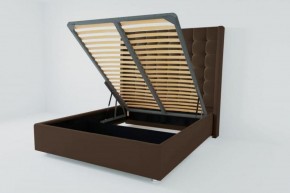 Кровать Венеция ЛЮКС с ПМ 1800 (экокожа коричневая) в Агрызе - agryz.ok-mebel.com | фото 2
