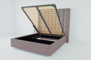 Кровать Венеция ЛЮКС с ПМ 1800 (велюр темно-серый) в Агрызе - agryz.ok-mebel.com | фото