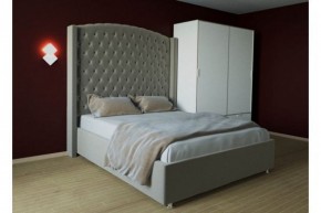 Кровать Версаль ЛЮКС с ПМ 1200 (велюр серый) в Агрызе - agryz.ok-mebel.com | фото