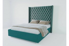 Кровать Версаль ЛЮКС с ПМ 1400 (велюр бирюзовый) в Агрызе - agryz.ok-mebel.com | фото