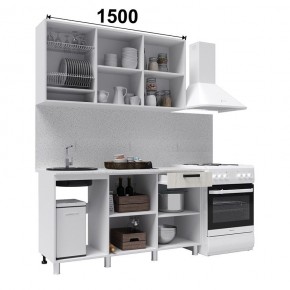 Кухня ДИОР 1500 (Белый/Дуб Крафт белый) в Агрызе - agryz.ok-mebel.com | фото 2