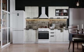 Кухня ДИОР 2 м со стеклом (белый/дуб крафт белый) в Агрызе - agryz.ok-mebel.com | фото